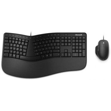Клавиатура + мышь Microsoft Ergonomic Keyboard Kili & Mouse LionRock 4 Busines клав:черный мышь:черный USB беспроводная