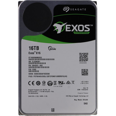 Жесткий диск Seagate Original SAS 3.0 16Tb ST16000NM002G Exos X16 (7200rpm) 256Mb 3.5