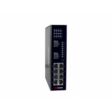 Коммутатор Hikvision DS-3T0310P (8x100Mb, 2SFP, 8PoE+, 240W, неуправляемый)
