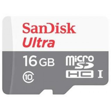Флеш карта microSDHC 16Gb Class10 Sandisk SDSQUNS-016G-GN3MN Ultra 80 w/o adapter