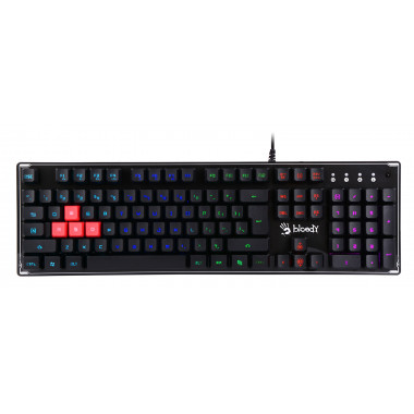 Клавиатура A4 Bloody B180R черный USB Multimedia for gamer LED