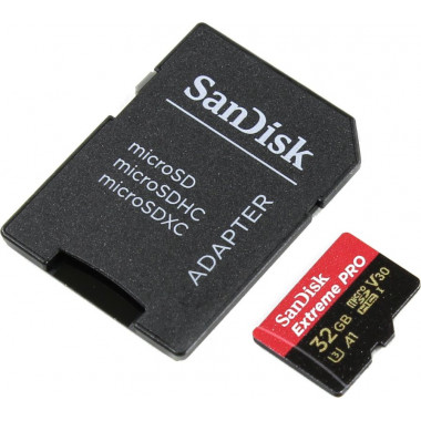 Флеш карта microSDHC 32Gb Class10 Sandisk SDSQXCG-032G-GN6MA Extreme + adapter