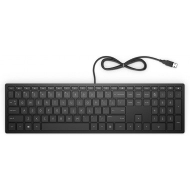 Клавиатура HP 300 RUSS черный USB slim