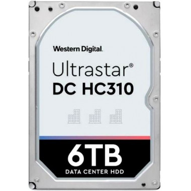 Жесткий диск WD Original SATA-III 6Tb 0B36039 HUS726T6TALE6L4 Ultrastar DC HC310 (7200rpm) 256Mb 3.5