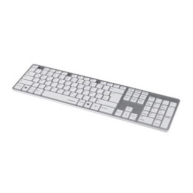 Клавиатура Hama Rossano белый/серебристый USB slim