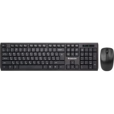 Клавиатура + мышь Defender Harvard C-945 клав:черный мышь:черный USB 2.0 беспроводная Bluetooth/Радио slim Multimedia
