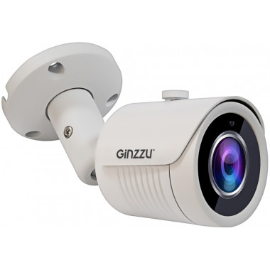 Камера видеонаблюдения аналоговая Ginzzu HAB-5031A 3.6-3.6мм HD-CVI HD-TVI цветная корп.:белый (00-00001321)