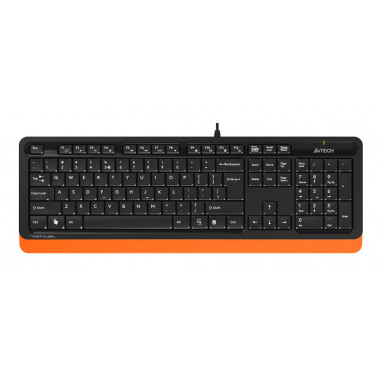 Клавиатура A4 Fstyler FK10 черный/оранжевый USB