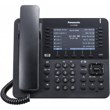 Телефон IP Panasonic KX-NT680RU-B черный