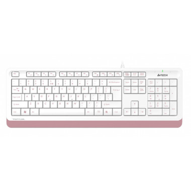Клавиатура A4 Fstyler FK10 белый/розовый USB