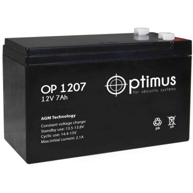 Батарея для ИБП Optimus OP 1207 12В 7Ач