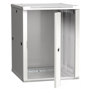 Шкаф коммутационный ITK (LWR3-15U66-GF) 15U 600x600мм пер.дв.стекл 90кг серый