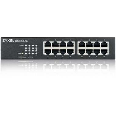 Коммутатор Zyxel GS1100-16-EU0103F 16G неуправляемый