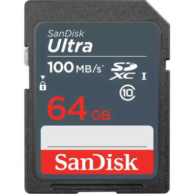 Флеш карта SDHC 64Gb Class10 Sandisk SDSDUNR-064G-GN3IN Ultra