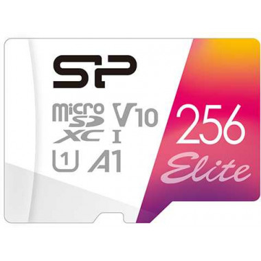 Флеш карта microSDXC 256Gb Class10 Silicon Power SP256GBSTXBV1V20SP Elite + adapter