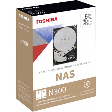 Жесткий диск Toshiba SATA-III 6Tb HDWG460EZSTA NAS N300 (7200rpm) 256Mb 3.5