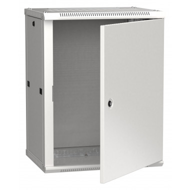 Шкаф монтажный ITK Linea W (LWR3-12U64-MF) настенный 12U 600x450мм пер.дв.металл 90кг серый 350мм 29кг 200град. 635мм IP20 IK10 сталь