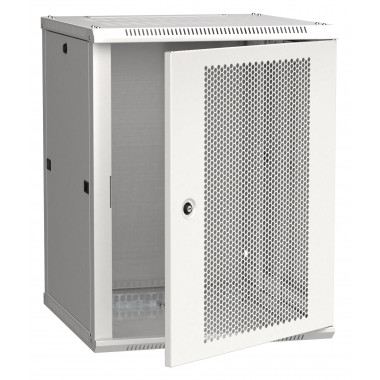 Шкаф монтажный ITK Linea W (LWR3-15U66-PF) настенный 15U 600x450мм пер.дв.перфор. 90кг серый 500мм 200град. 770мм IP00 IK10 сталь