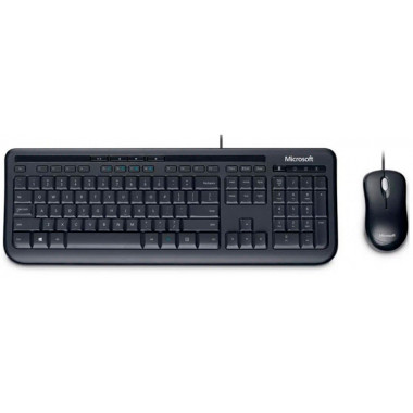 Клавиатура + мышь Microsoft Wired 600 клав:черный мышь:черный USB