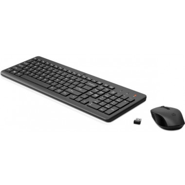 Клавиатура + мышь HP 330 клав:черный мышь:черный USB беспроводная