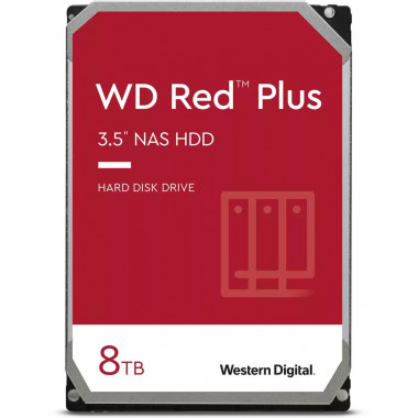 Жесткий диск WD Original SATA-III 8Tb WD80EFZZ Red Plus (7200rpm) 128Mb 3.5