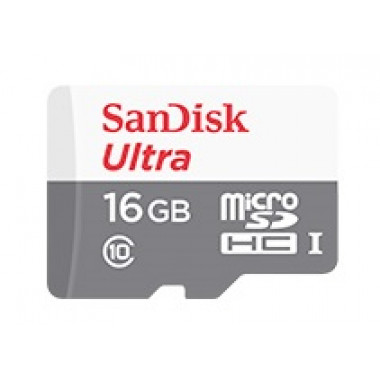 Флеш карта microSDHC 16Gb Class10 Sandisk SDSQUNB-016G-GN3MA Ultra + adapter