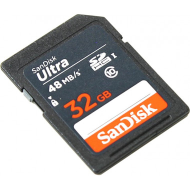 Флеш карта SDHC 32Gb Class10 Sandisk SDSDUNB-032G-GN3IN Ultra 48