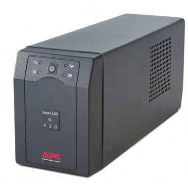 ИБП APC Smart-UPS SC SC420I (260Вт 420ВА, черный)