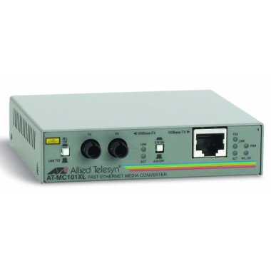 Медиаконвертер Allied Telesis AT-MC101XL-60 100TX RJ-45 to 100FX ST Fast Ethernet