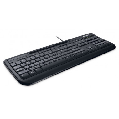 Клавиатура + мышь Microsoft Wired 600 клав:черный мышь:черный USB Multimedia