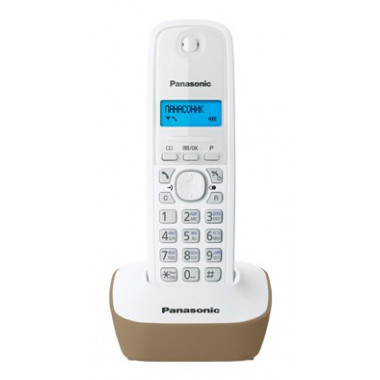Р/Телефон Dect Panasonic KX-TG1611RUJ бежевый/белый АОН