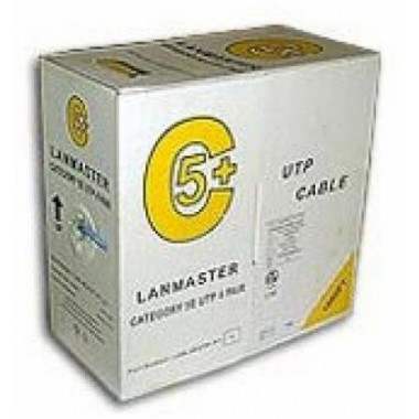 Кабель информационный Lanmaster LAN-5EUTP-GY кат.5е U/UTP не экранированный 4X2X24AWG PVC внутренний 305м серый