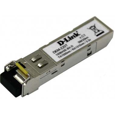 Трансивер D-Link DEM-220T WDM SFP 100Base-BX-D Tx:1550nm Rx:1310nm singlemode 20km
