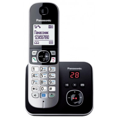 Р/Телефон Dect Panasonic KX-TG6821RUM серый металлик автооветчик АОН
