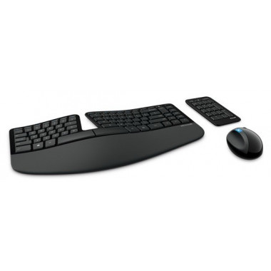 Клавиатура + мышь Microsoft Sculpt Ergonomic клав:черный мышь:черный USB беспроводная slim Multimedia