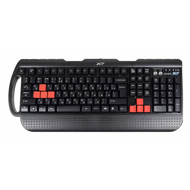 Клавиатура A4 X7-G700 черный PS/2 Multimedia for gamer (подставка для запястий)